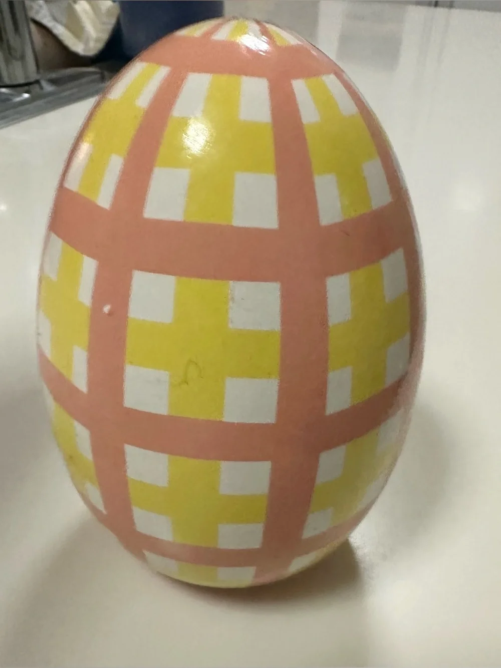 Target Spritz Reversible Bunny Decorative Easter Egg Yellow Plaid 2020